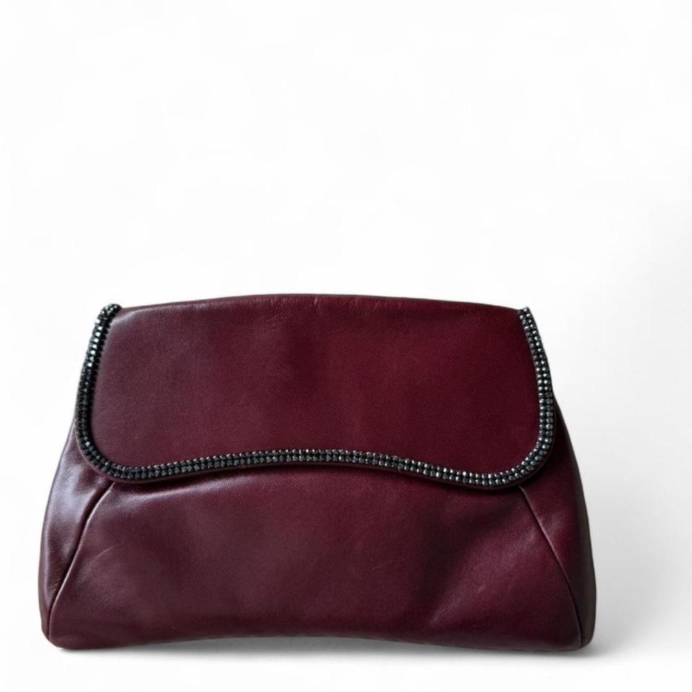Daniel Swarovski Paris Red Currant Lambskin Clutch